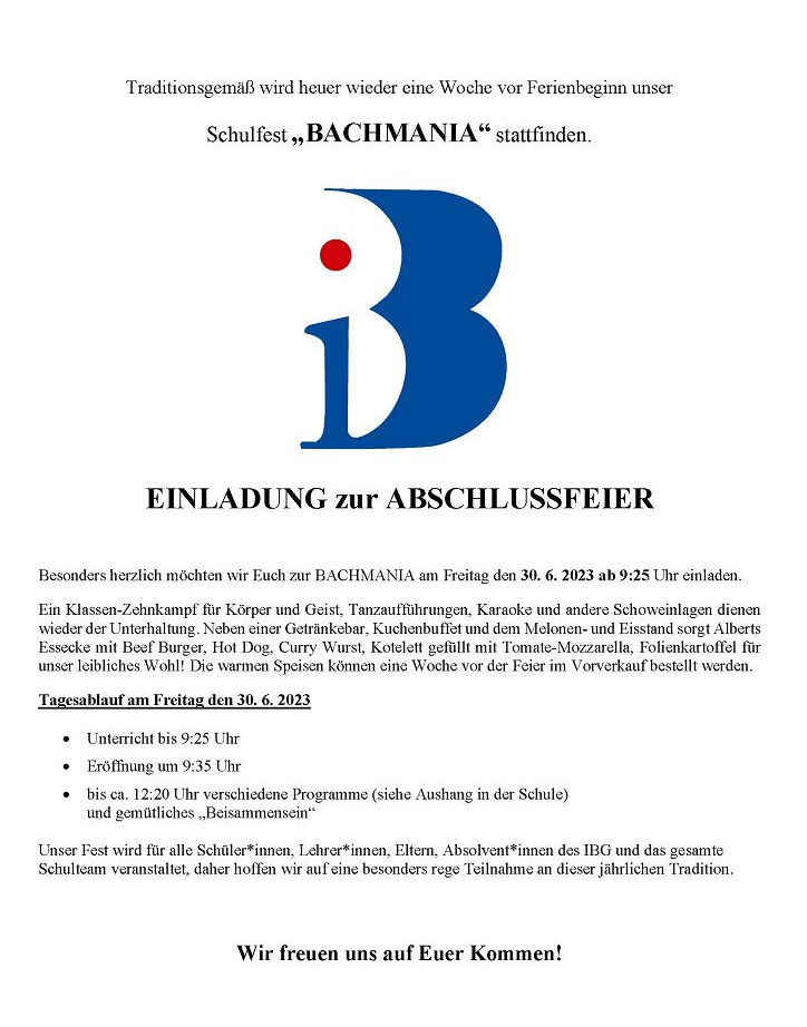 k einladung bachmania